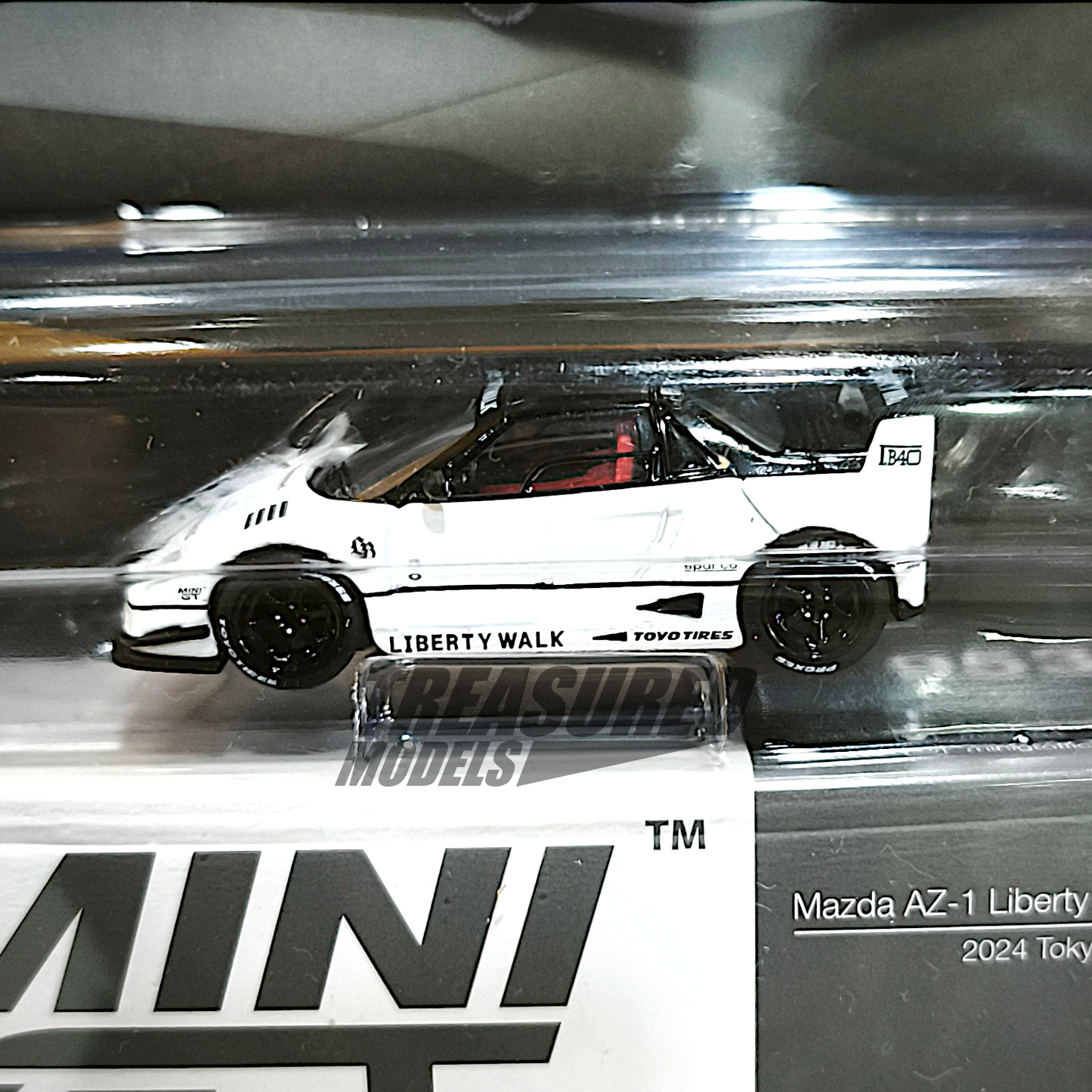 Mini GT Mazda AZ-1 Liberty Walk LB40 2024 Tokyo Auto Salon White Blister Packaging MGT00953 1/64 Diecast