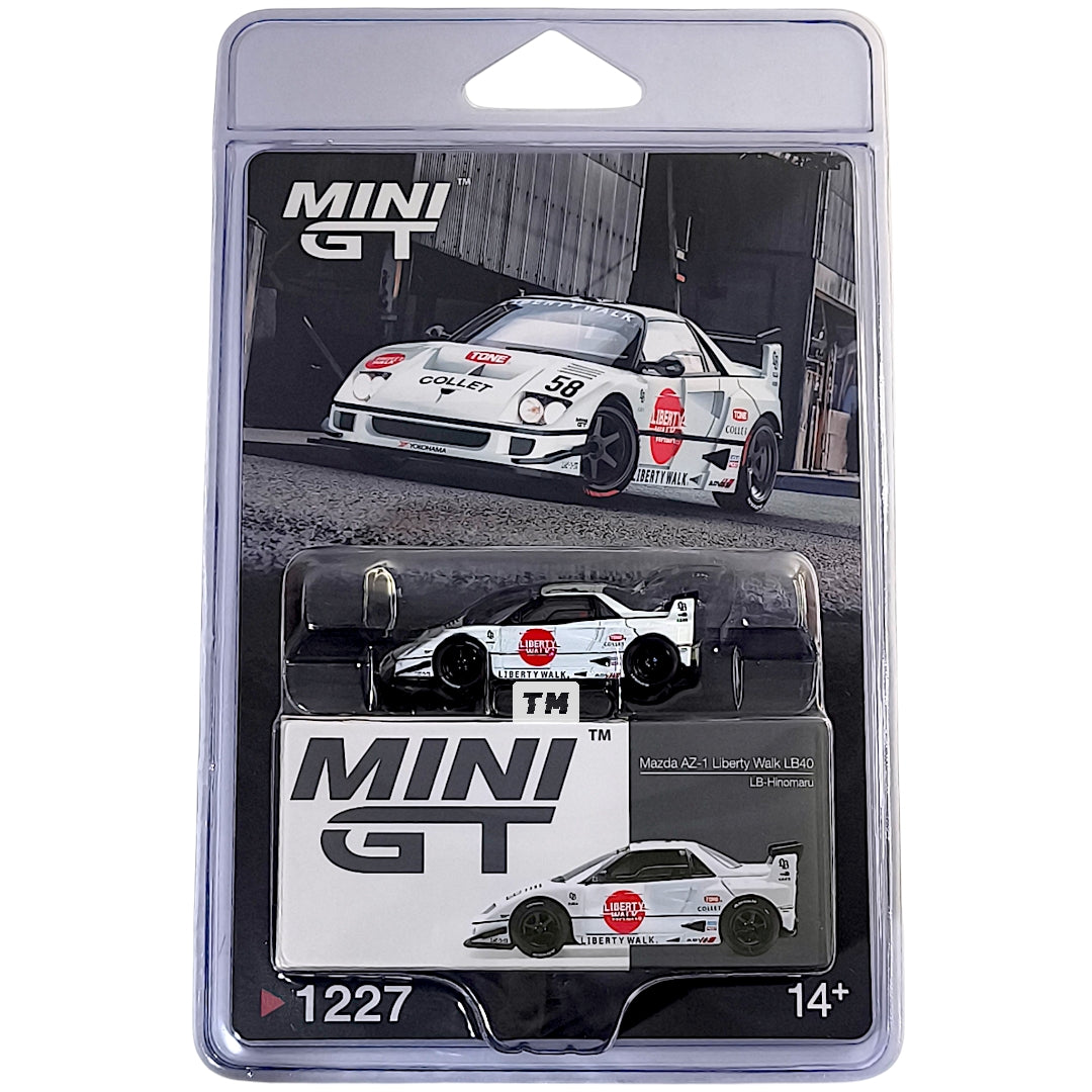 Mini GT Mazda AZ-1 Liberty Walk LB40 LB-Hinomaru Blister Packaging MGT01227-BL 1/64 Diecast