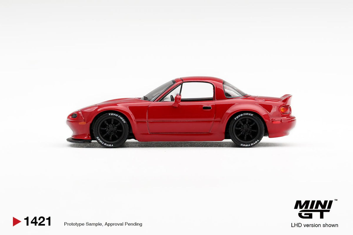 [PRE-ORDER] MINI GT Mazda MX-5 (NA) Pandem Classic Red MGT01421 1/64 Diecast