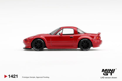[PRE-ORDER] MINI GT Mazda MX-5 (NA) Pandem Classic Red MGT01421 1/64 Diecast