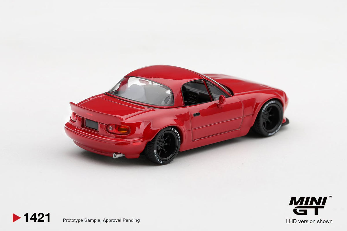 [PRE-ORDER] MINI GT Mazda MX-5 (NA) Pandem Classic Red MGT01421 1/64 Diecast