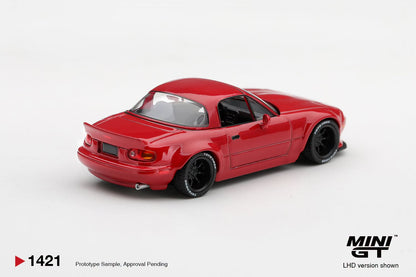 [PRE-ORDER] MINI GT Mazda MX-5 (NA) Pandem Classic Red MGT01421 1/64 Diecast