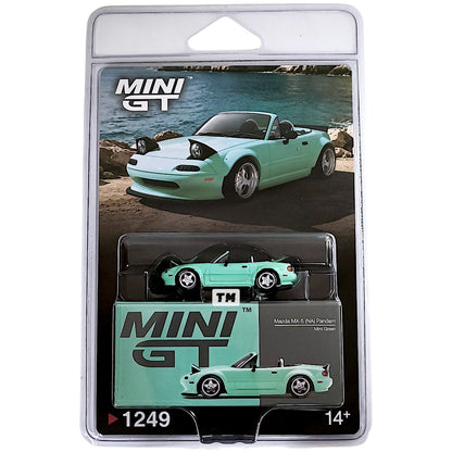 MINI GT Mazda MX-5 (NA) Pandem Mint Green Blister Packaging MGT01249-BL 1/64 Diecast