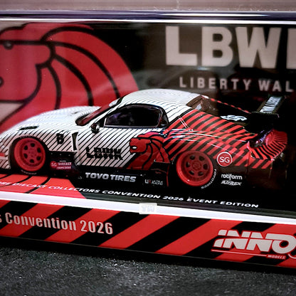CHASE! INNO64 Mazda RX-7 FD3S LB-Super Silhouette Inno x Blackcrow SDCC  2026 IN64-LBWKRX7-15-SDCC26 1/64 Diecast
