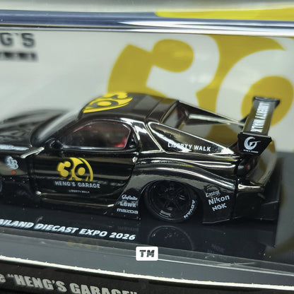 CHASE! Inno64 Mazda RX-7 FD3S LB-Super Silhouette Heng's Garage Chase Black Chrome TDE 2026 Event Edition 1/64 Diecast