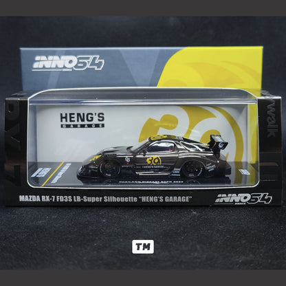 CHASE! Inno64 Mazda RX-7 FD3S LB-Super Silhouette Heng's Garage Chase Black Chrome TDE 2026 Event Edition 1/64 Diecast