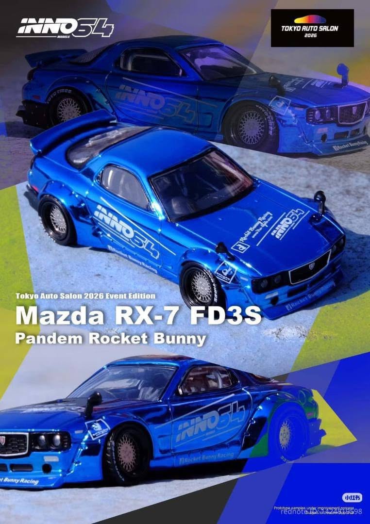 TAS2026 1/64 inno RX-7 FD3S Pandem 6台セット TAS2026] Inno64 Mazda RX-7 FD3S Pandem Rocket Tokyo Auto Ssalon