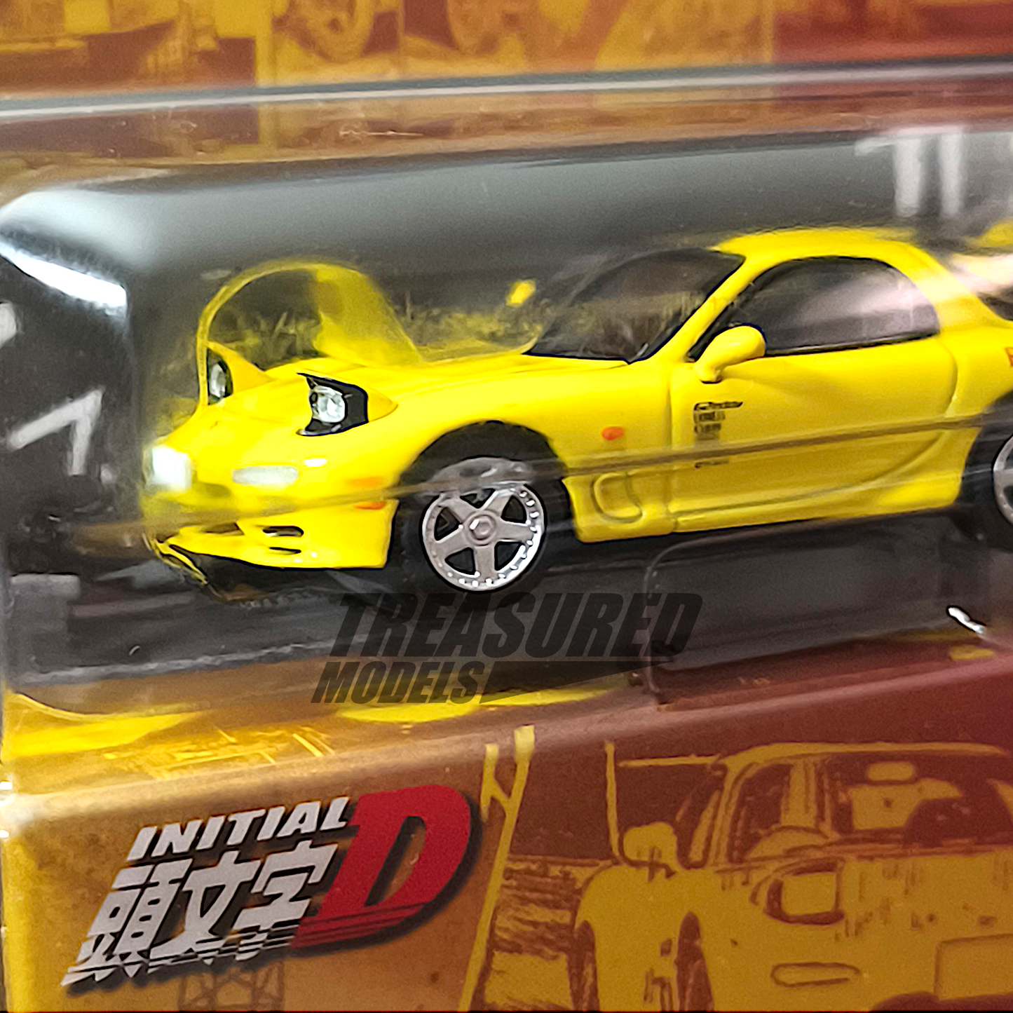 Hobby Japan Mazda RX-7 FD3S RedSuns Initial D Keisuke Takahashi VS Takumi Fujiwara Blister Packaging HJDMD002A 1/64 Diecast
