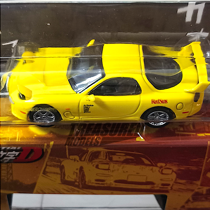 Hobby Japan Mazda RX-7 FD3S RedSuns Initial D Keisuke Takahashi VS Takumi Fujiwara Blister Packaging HJDMD002A 1/64 Diecast