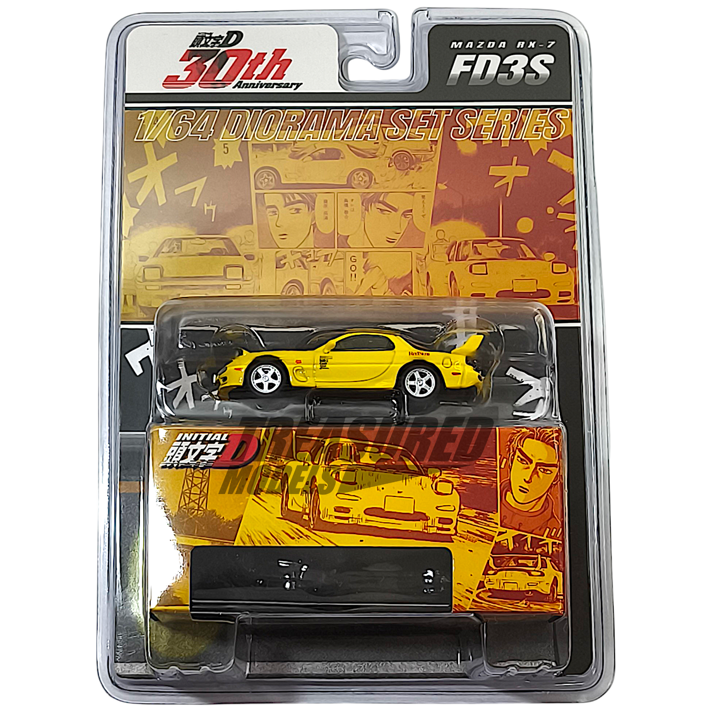 Hobby Japan Mazda RX-7 FD3S RedSuns Initial D Keisuke Takahashi VS Takumi Fujiwara Blister Packaging HJDMD002A 1/64 Diecast