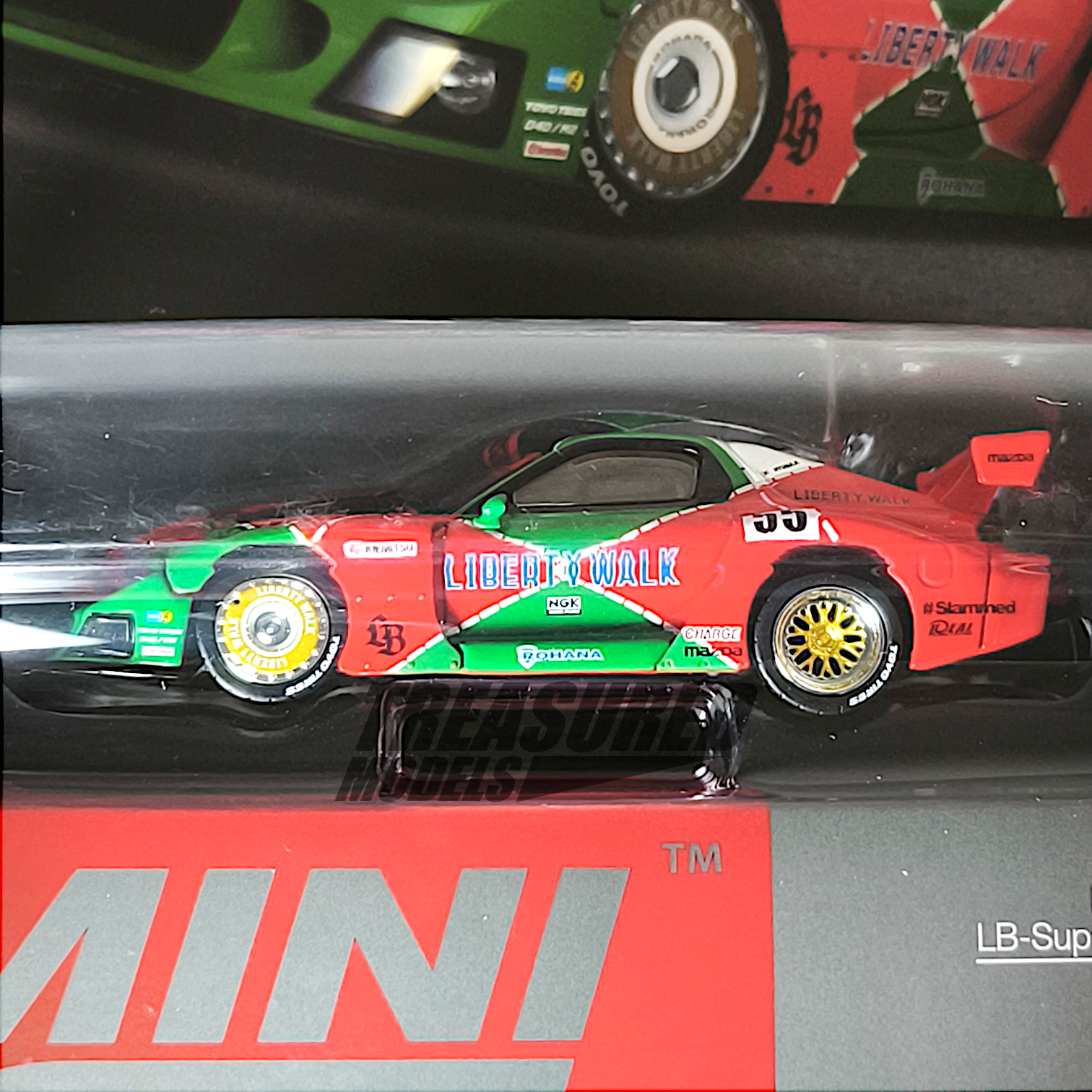 Mazda ミニカーコレクション 787B RX-7 MINI GT Mazda RX-7 LB-Super Silhouette 787B | 1:64 Scale