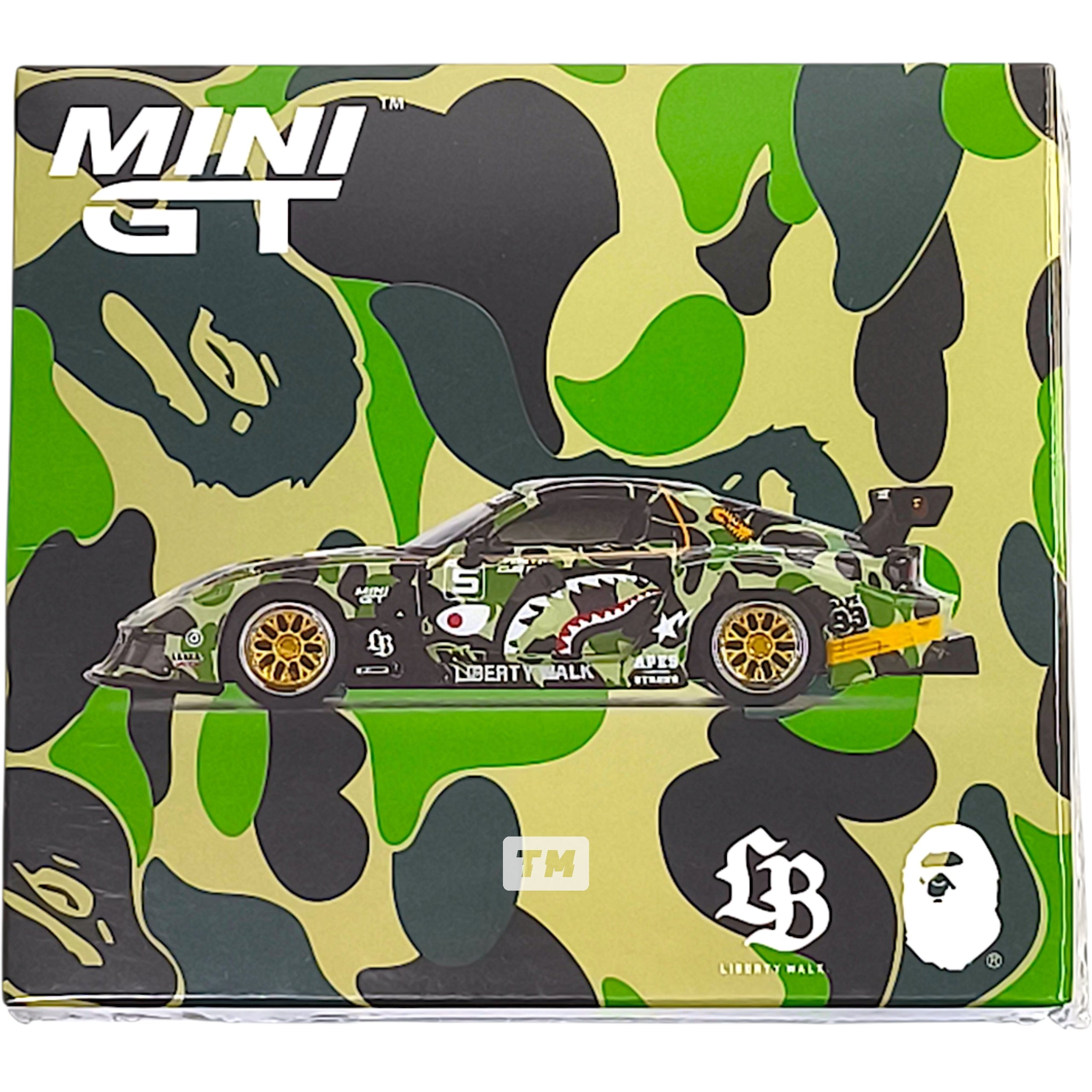 ミニカー MAZDA RX-7 LB Super Silhouette ape Mini GT Mazda RX-7 LB-Super Silhouette LBWK A Bathing Ape