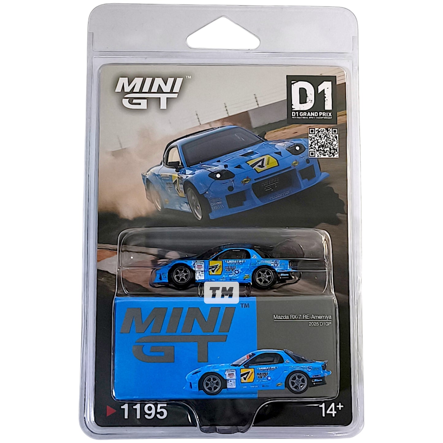 Mini GT Mazda RX-7 RE-Amemiya 2025 D1GP Blister Packaging MGT01195-BL 1/64 Diecast