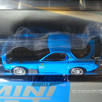 Mini GT Mazda RX-7 RE-Amemiya 20B NA 3ROTOR-7 “Ama-san Go” Blister Packaging MGT01046 1/64 Die Cast