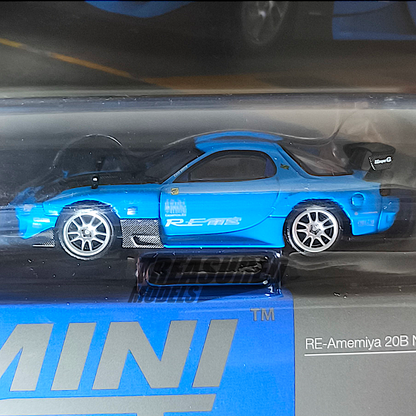 Mini GT Mazda RX-7 RE-Amemiya 20B NA 3ROTOR-7 “Ama-san Go” Blister Packaging MGT01046 1/64 Die Cast