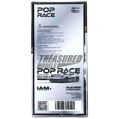 Pop Race Mazda RX-7 RE-Amemiya Silver Chrome PR640287 IAM 1/64 Diecast