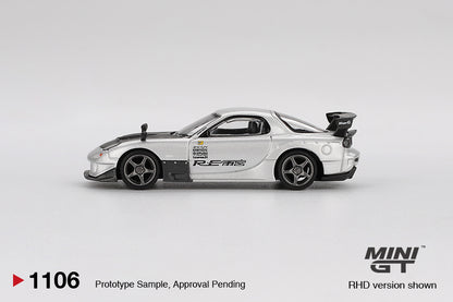 *Pre-Order* Mini GT Mazda RX-7 RE-Amemiya Silver Metallic Blister Packaging MGT01106 1/64 Diecast