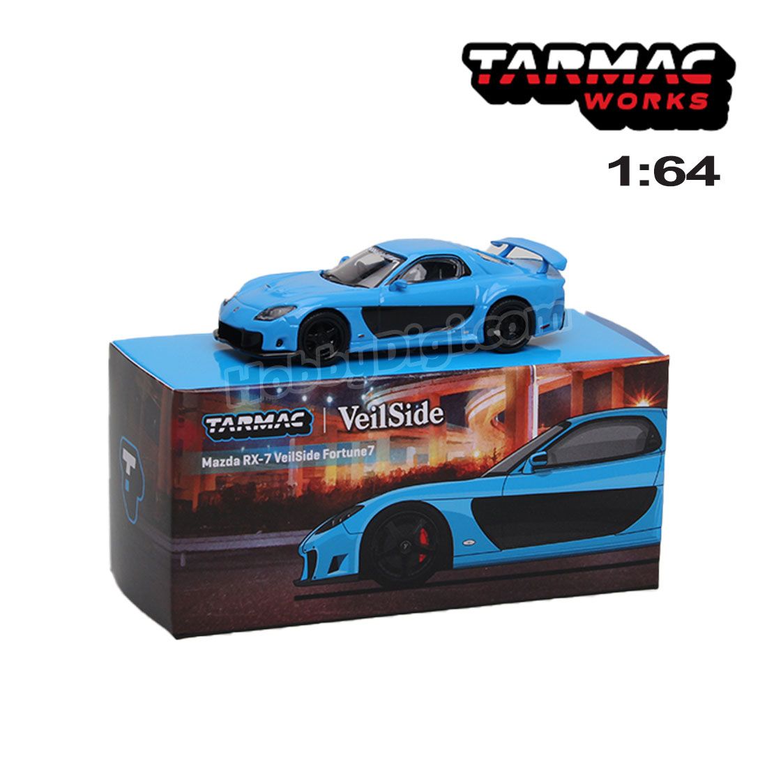Tarmac Works Mazda RX-7 VeilSide Fortune7 Blue T64G-075-BL 1/64 Diecast
