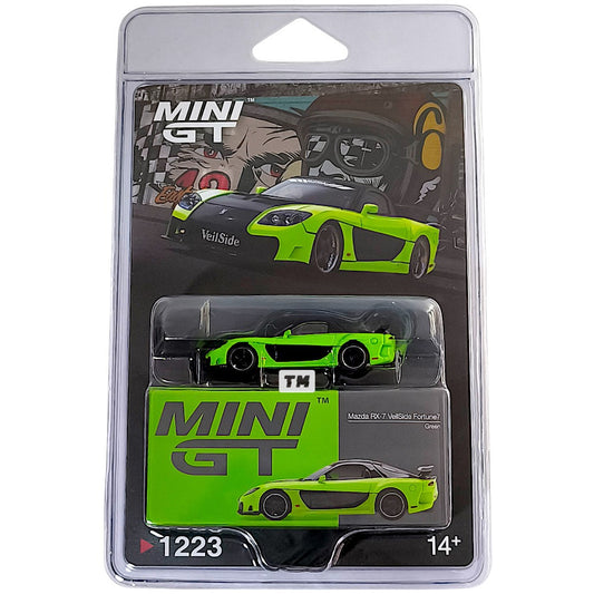 Mini GT Mazda RX-7 VeilSide Fortune7 Green Blister Packaging MGT01223-BL 1/64 Diecast