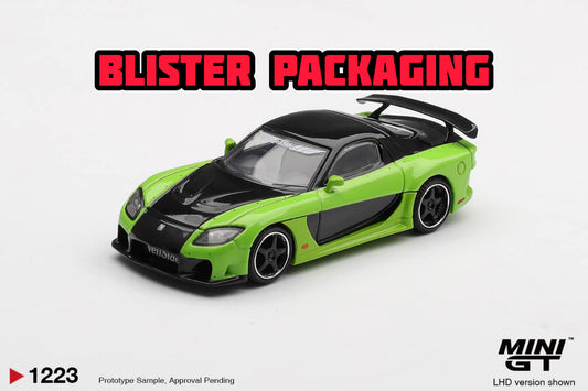 [Pre-Order] Mini GT Mazda RX-7 VeilSide Fortune7 Green Blister Packaging MGT01223BL 1/64 Diecast