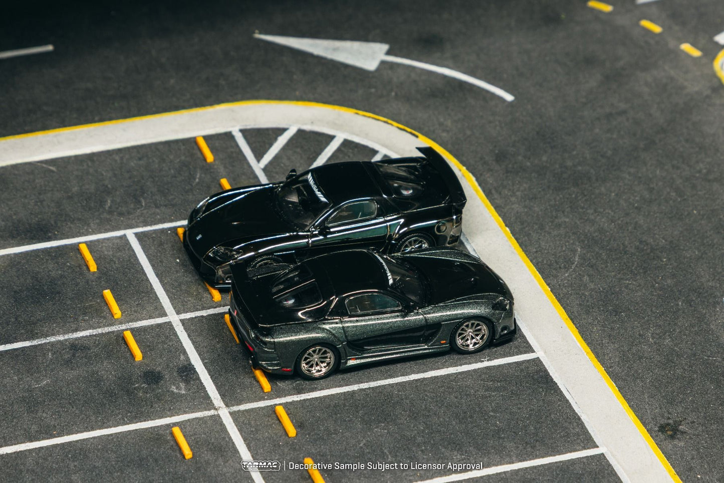 Tarmac Works Mazda RX-7 VeilSide Fortune7 Grey Metallic Black 1/64 Diecast