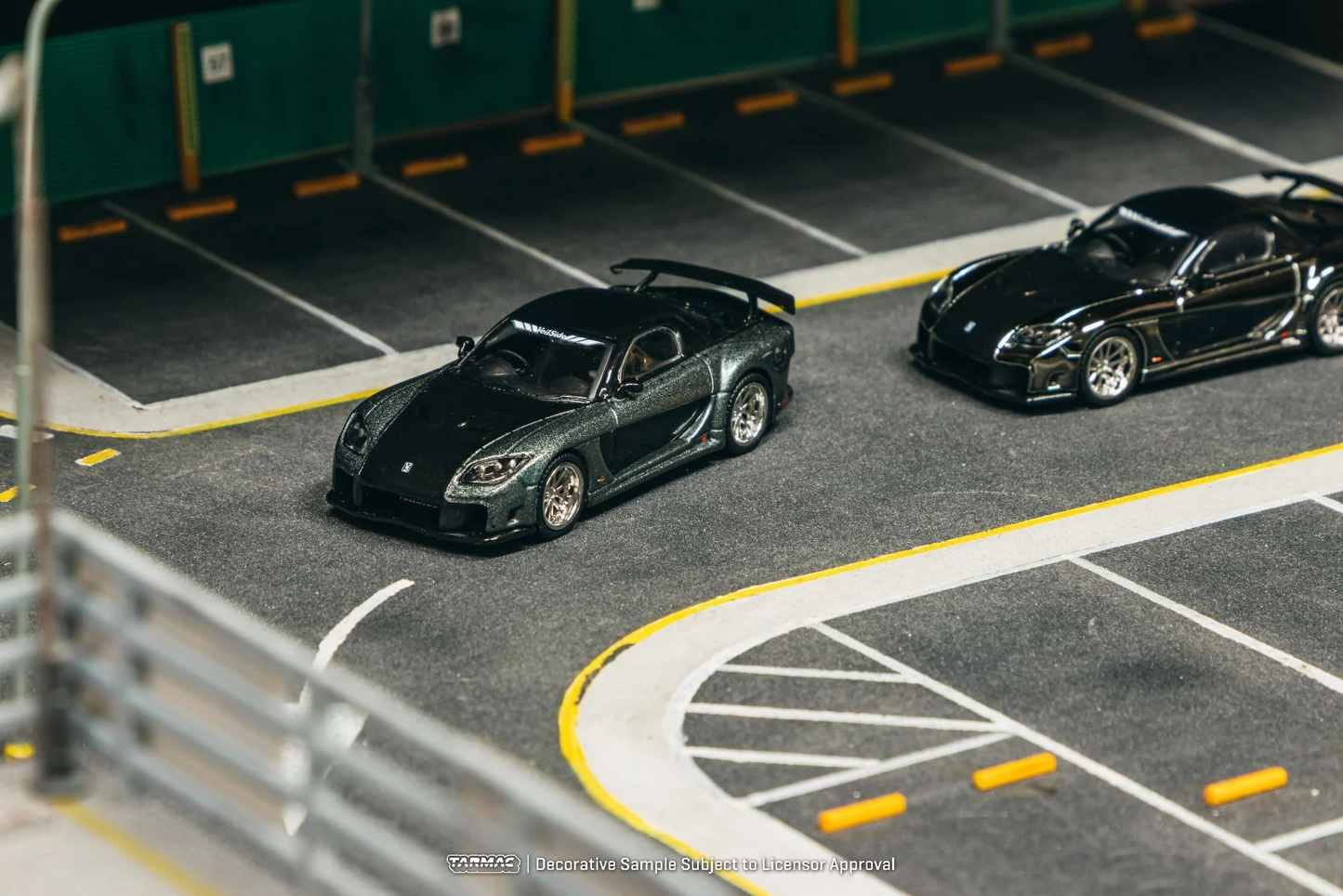 Tarmac Works Mazda RX-7 VeilSide Fortune7 Grey Metallic Black 1/64 Diecast