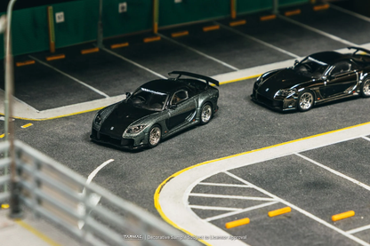Tarmac Works Mazda RX-7 VeilSide Fortune7 Grey Metallic Black 1/64 Diecast