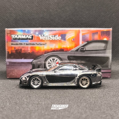 CHASE! Tarmac Works Mazda RX-7 VeilSide Fortune7 Grey Metallic Black Chase 1/64 Diecast