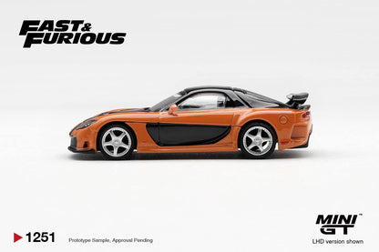 [Pre-Order] Mini GT Mazda RX-7 VeilSide Fortune The Fast and the Furious Tokyo Drift Han Seoul-Oh MGT01251BL 1/64 Diecast