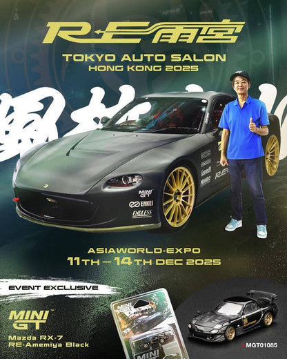 1500 Limited Mini GT Mazda RX-7 (FD3S) RE Amemiya Black Gold TASHK Event Exclusive 1/64 Diecast