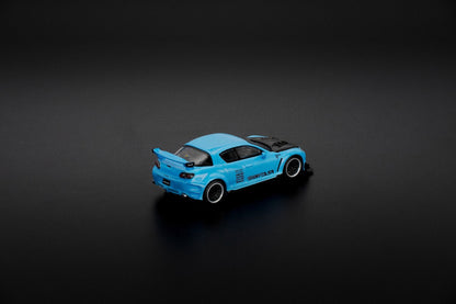 Pop Race Mazda RX-8 RE-Amemiya Light Blue PR640270 1/64 Diecast