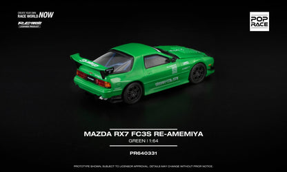 [Pre-Order] Pop Race Mazda RX7 FC3S RE-Amemiya Green PR640331 1/64 Diecast