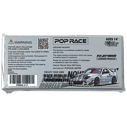 Pop Race Mazda RX7 FC3S RE-Amemiya White PR640260 1/64 Diecast