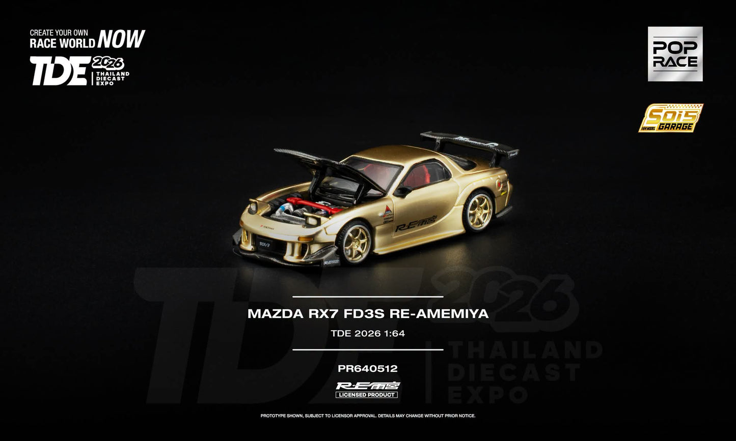 Pop Race Mazda RX7 FD3S RE-Amemiya TDE 2026 PR640512 1/64 Diecast