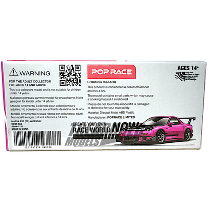Pop Race Mazda RX7 FD Widebody Rose Red IDE Event Exclusive PR640156 1/64 Diecast