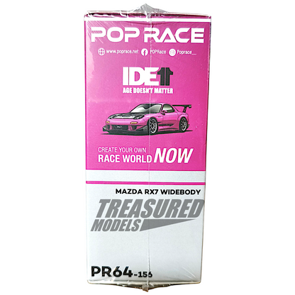 Pop Race Mazda RX7 FD Widebody Rose Red IDE Event Exclusive PR640156 1/64 Diecast