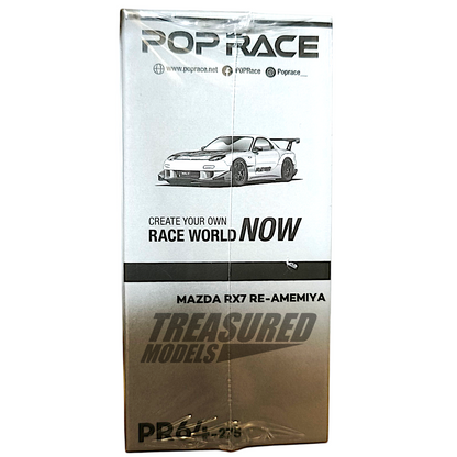 Pop Race Mazda RX7 Re-Amemiya Widebody Silver PR640275 1/64 Diecast
