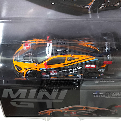 Mini GT McLaren 720S GT3 Evo Pfaff Motorsports 2024 IMSA Daytona 24 Hrs Blister Packaging MGT00984 1/64 Diecast