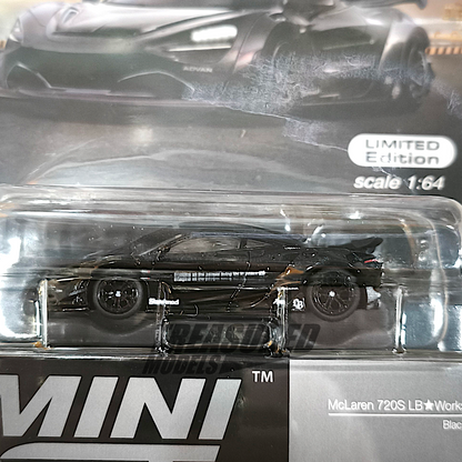 Mini GT McLaren 720S LB Works Black Blister Packaging MGT00777 1/64 Diecast