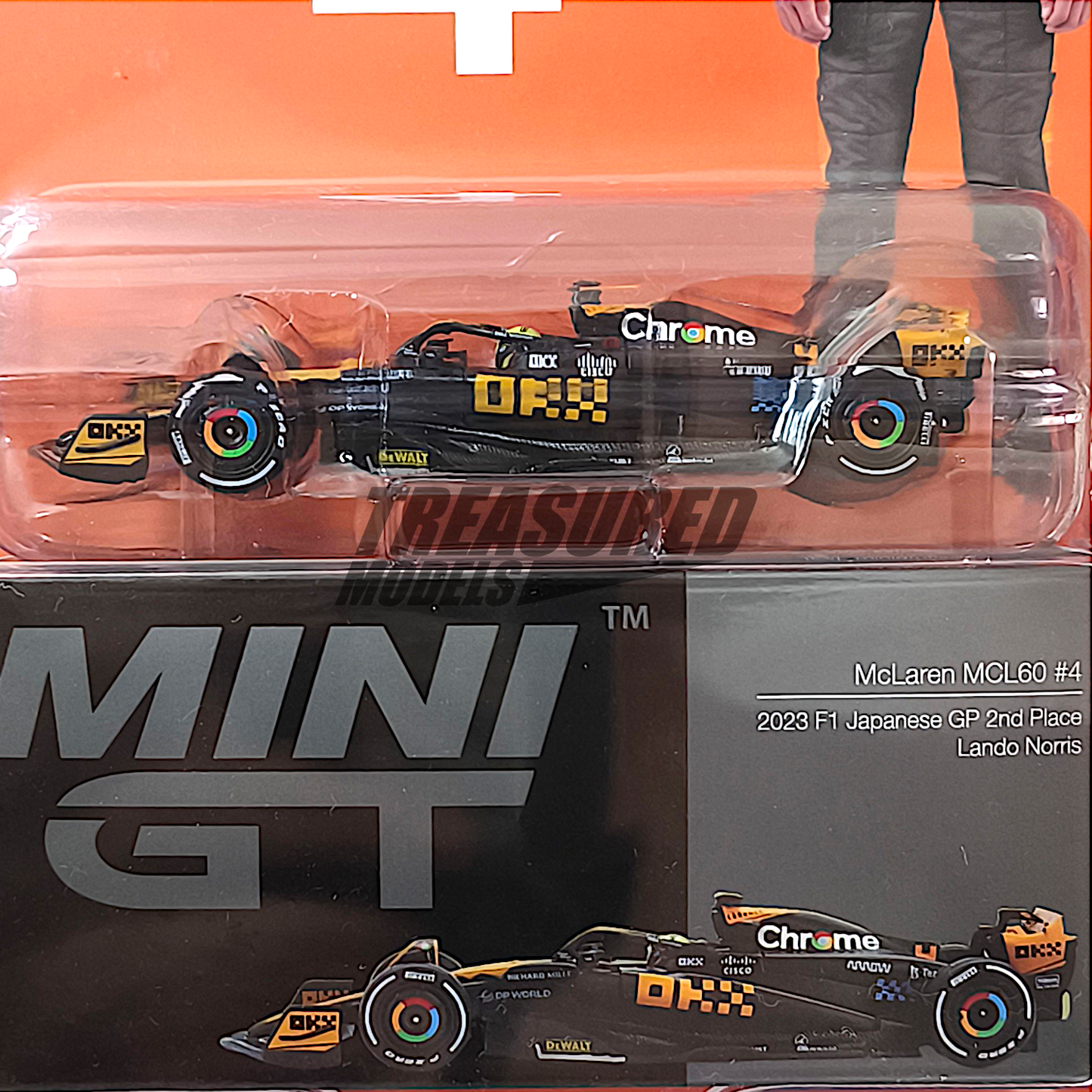 Mini GT McLaren MCL60 #4 Lando Norris 2023 F1 2023 Japanese GP 2nd Place MGT00767 1/64 Diecast
