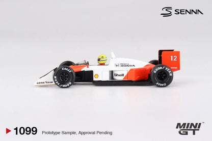 *Pre-Order* Mini GT McLaren MP4-4 #12 Ayrton Senna 1988 Japanese Grand Prix Winner MGT01099 1/64 Die Cast