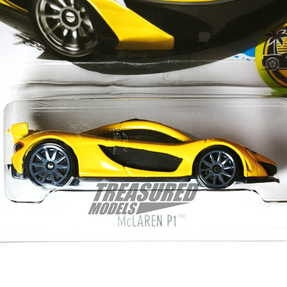 Hot Wheels McLaren P1 Volcano Yellow 2016 Main Line HW Exotics 1/64 Die Cast