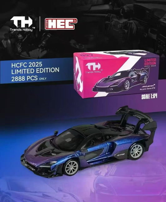 Trends Hobby McLaren Senna GTR Chameleon Purple HEC2025 1/64 Diecast
