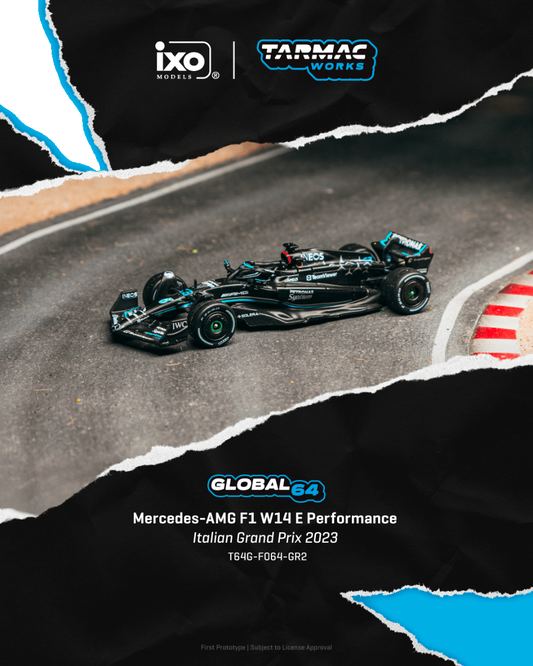 Tarmac Works Mercedes-AMG F1 W14 E Performance Italian Grand Prix 2023 George Russell 63 T64G-F064-GR2 1/64 Diecast