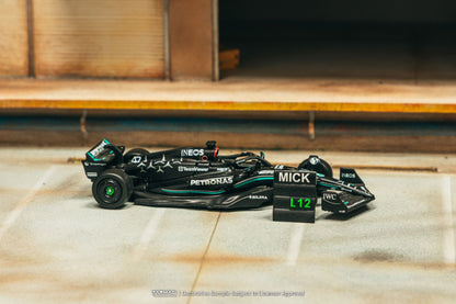 Tarmac Works Mercedes-AMG F1 W14 E Performance Spanish Grand Prix Tyre Testing 2023 Mick Schumacher 1/64 Diecast