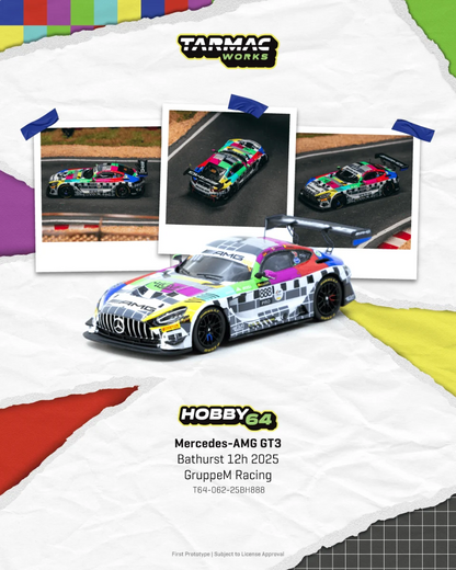 Tarmac Works Mercedes-AMG GT3 Bathurst 12h 2025 GruppeM Racing Maro Engel - Mikaël Grenier - Maxime Martin T64-062-25BH888 1/64 Diecast