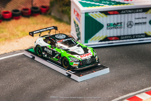 Tarmac Works Mercedes-AMG GT3 GT World Challenge Asia 2025 - Beijing Season Finale Craft-Bamboo Racing #77 with Container - Craft-Bamboo Racing Special Edition 1/64 Diecast