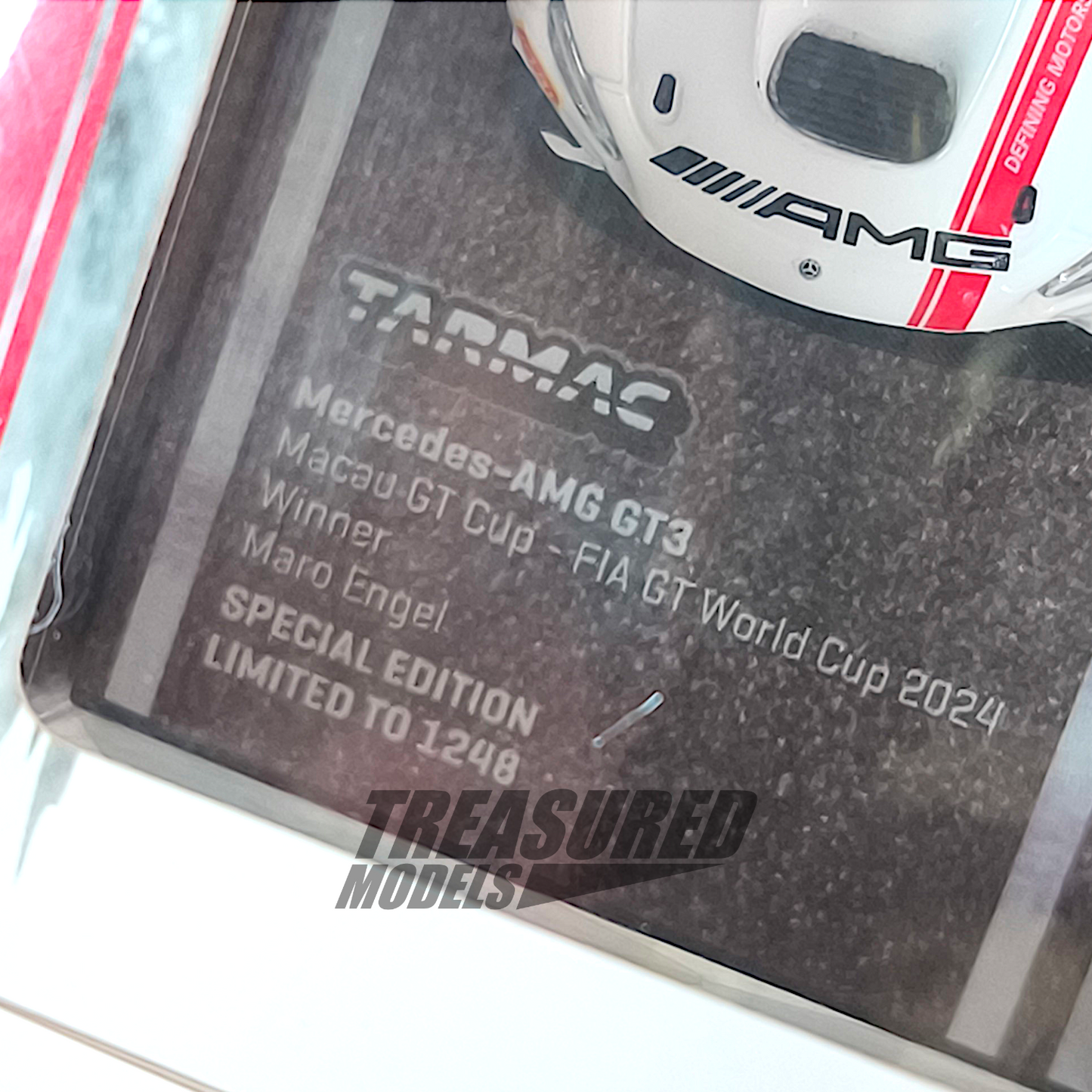 Tarmac Works Mercedes-AMG GT3 Macau GP Cup - FIA World Cup 2024 Winner Limited to 1248 Macau GP Exclusive 1/64 Diecast