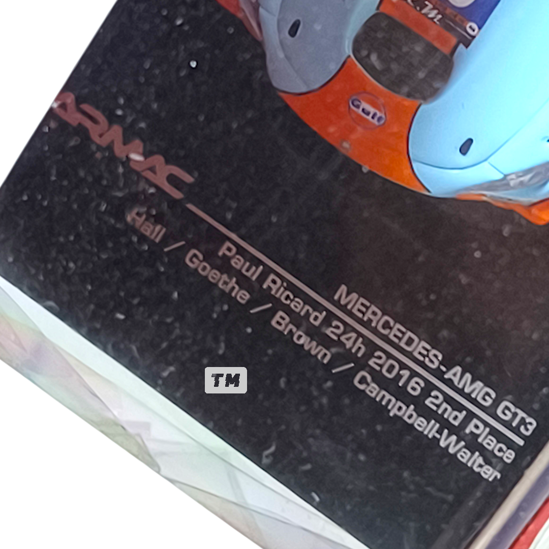 Tarmac Works Mercedes-AMG GT3 Paul Ricards 24h 2016 2nd Place T64-008-GULF 1/64 Diecast