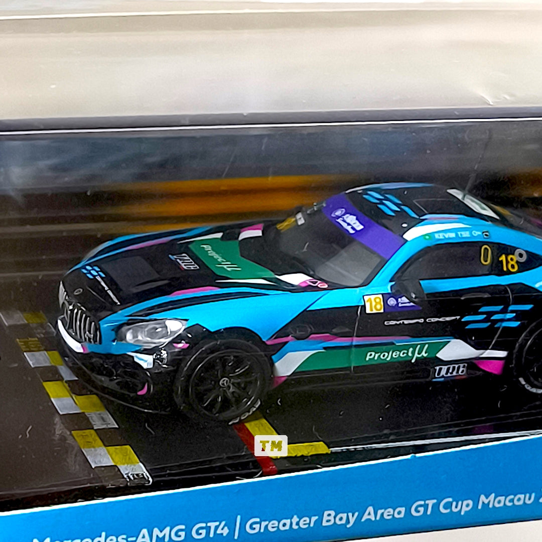 Tarmac Works Mercedes-AMG GT4 Greater Bay Area GT Cup Macau 2019 Winner Kevin Tse T64-006-19MGP18 1/64 Diecast
